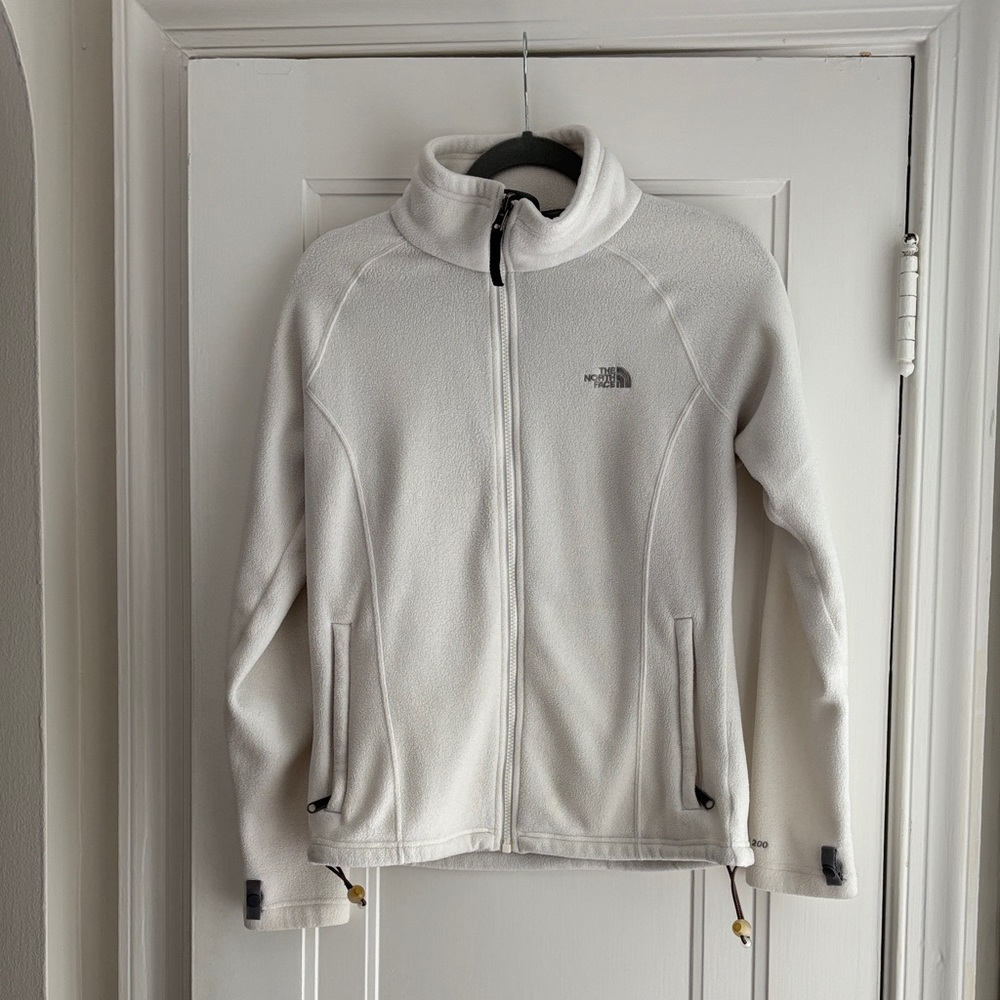 The North Face Women's White Fleece Jacket (medium)